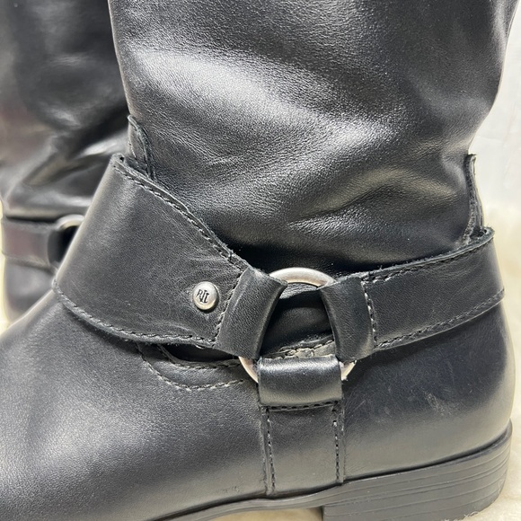 Ralph Lauren Sulita black Womens leather tall Boots Size 6.5B - Picture 9 of 10